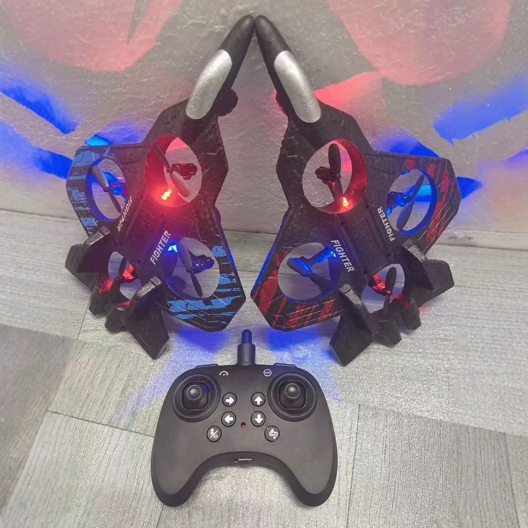 Remote Control Foam Plane Stunt Quadcopter Drone Toy with Colorful Lights New Model Four Axis Flying Device for Entertainment