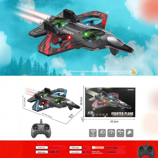 Remote Control Foam Plane Stunt Quadcopter Drone Toy with Colorful Lights New Model Four Axis Flying Device for Entertainment