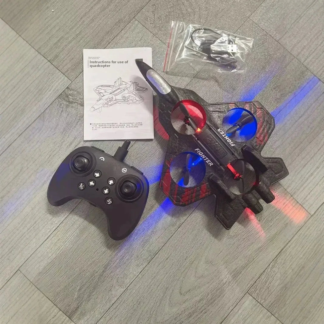 Remote Control Foam Plane Stunt Quadcopter Drone Toy with Colorful Lights New Model Four Axis Flying Device for Entertainment